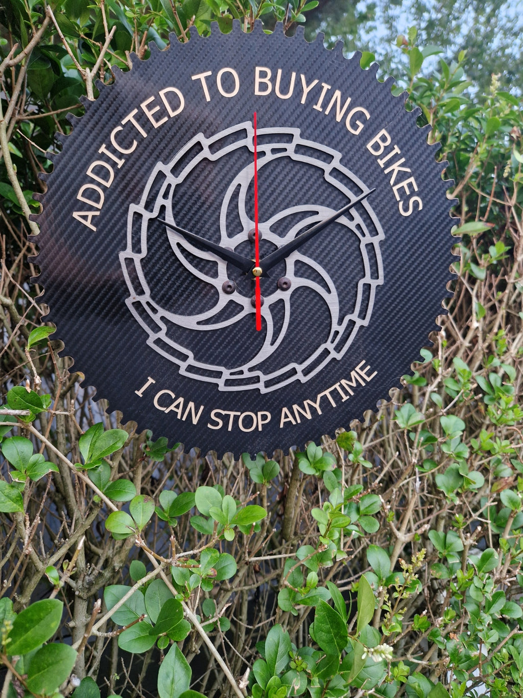 "Addicted To Buying Bikes, I Can Stop Anytime" Wall Clock