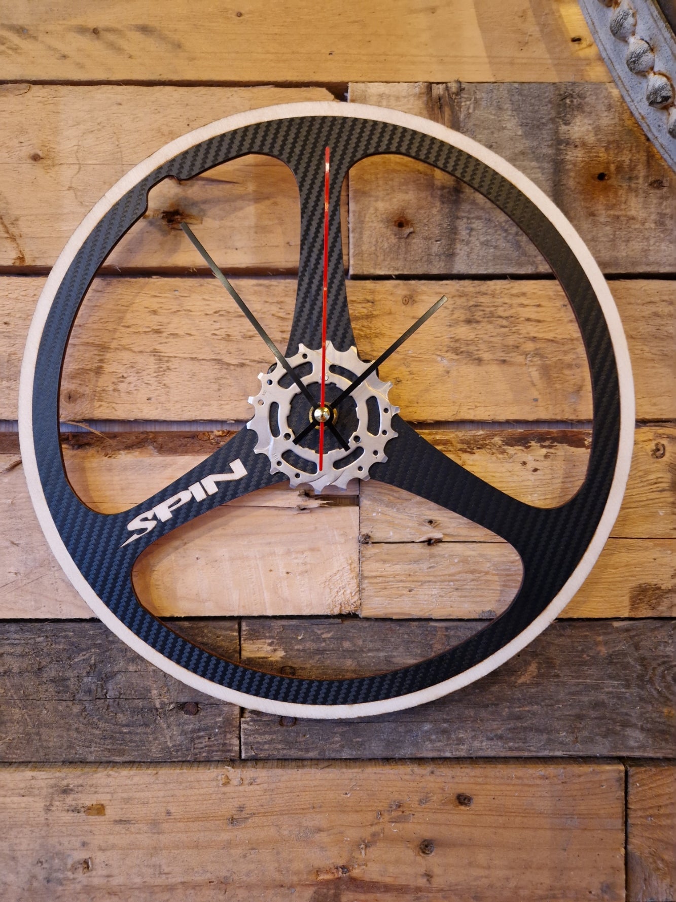 Spin Tri-Spoke Inspired Wall Clock