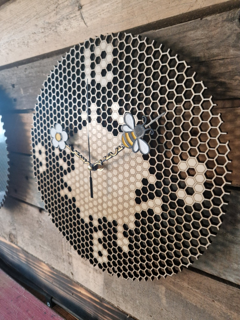 Honey Time – Bee & Flower Wall Clock