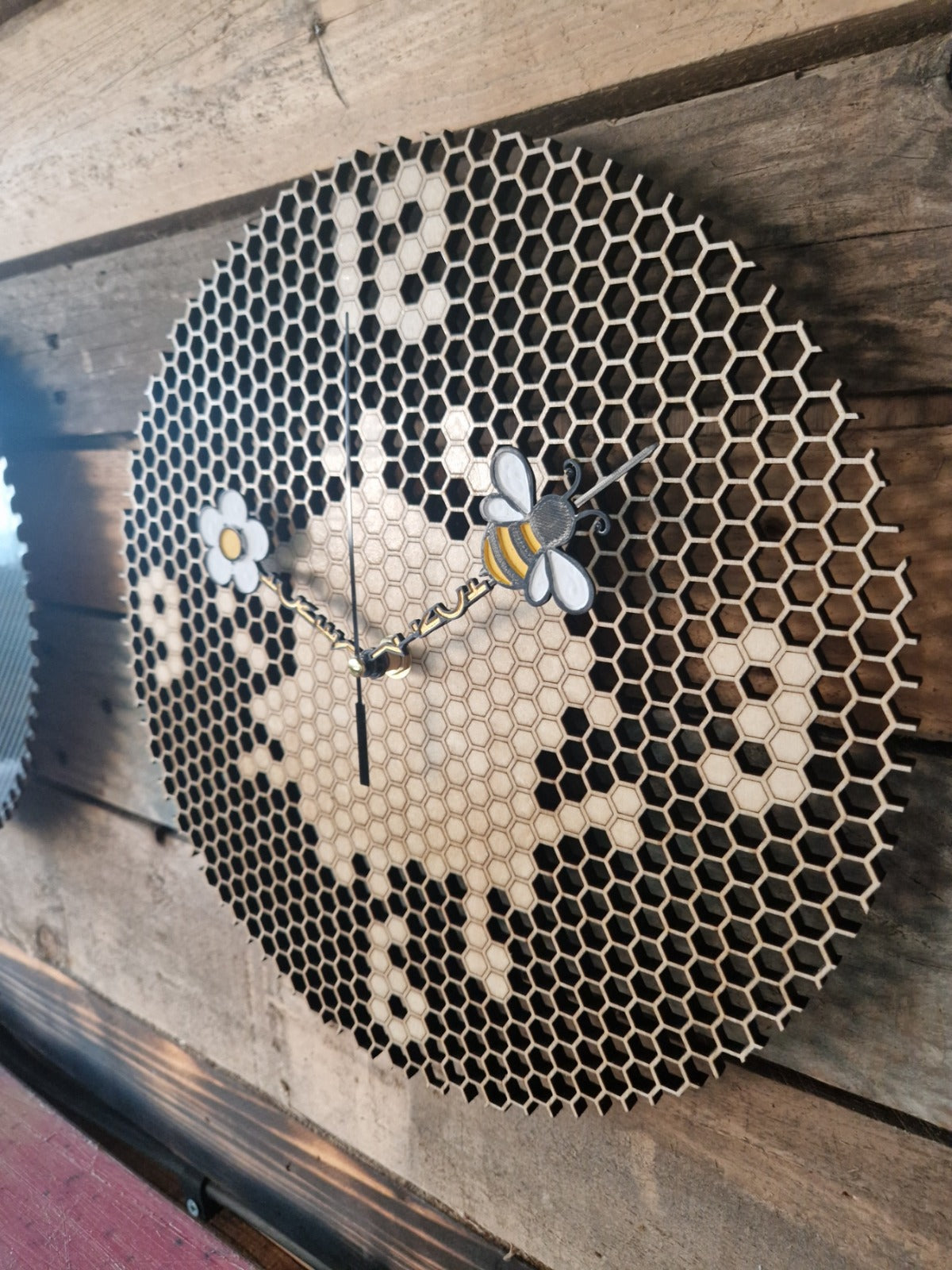 Honey Time – Bee & Flower Wall Clock